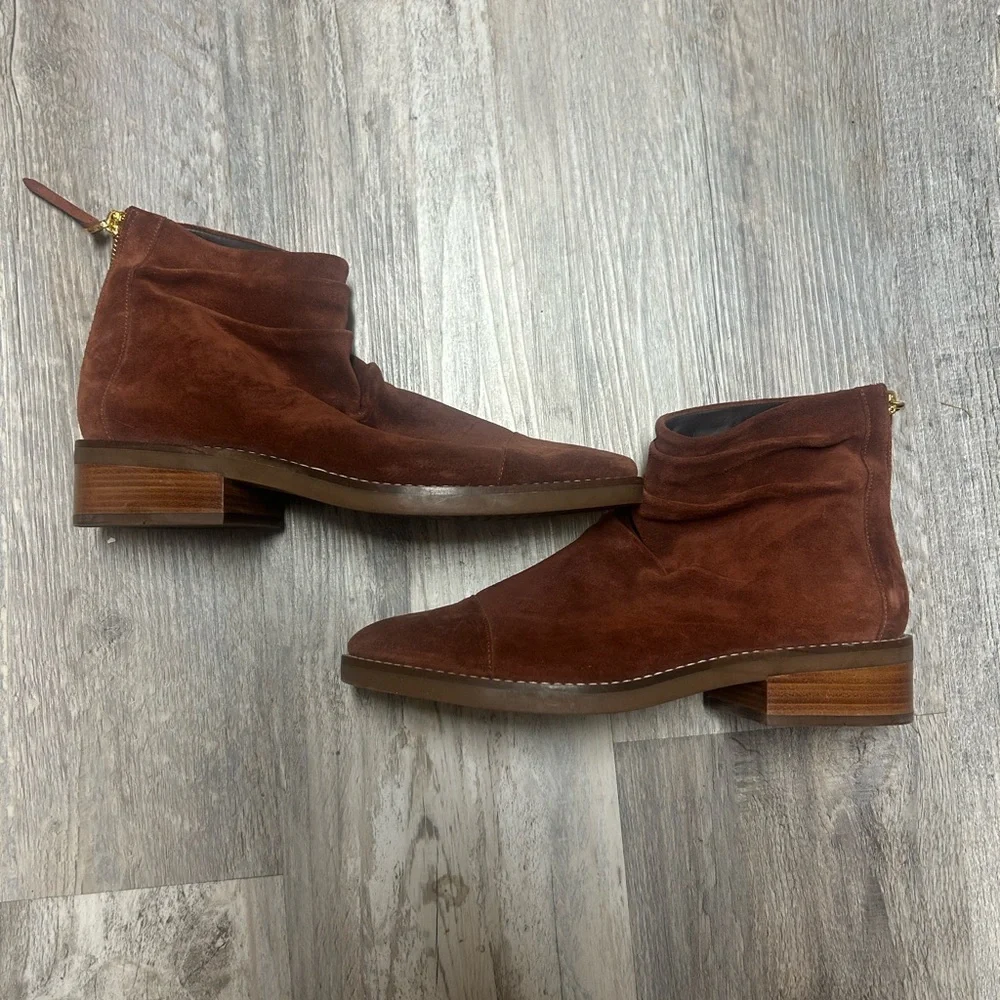 Cole Haan Women’s Riona Grand Back Zip Boots In Chestnut Size 10B